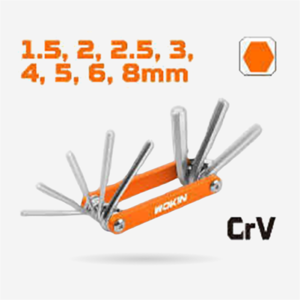 Wokin 8PCS FOLDING HEX KEY SET, 208318 - Image 2