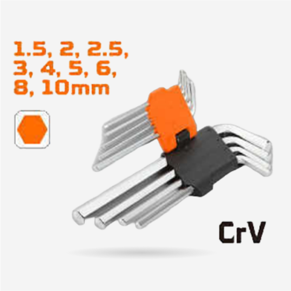 Wokin 9PCS LONG ARM HEX KEY SET, 207209 - Image 2