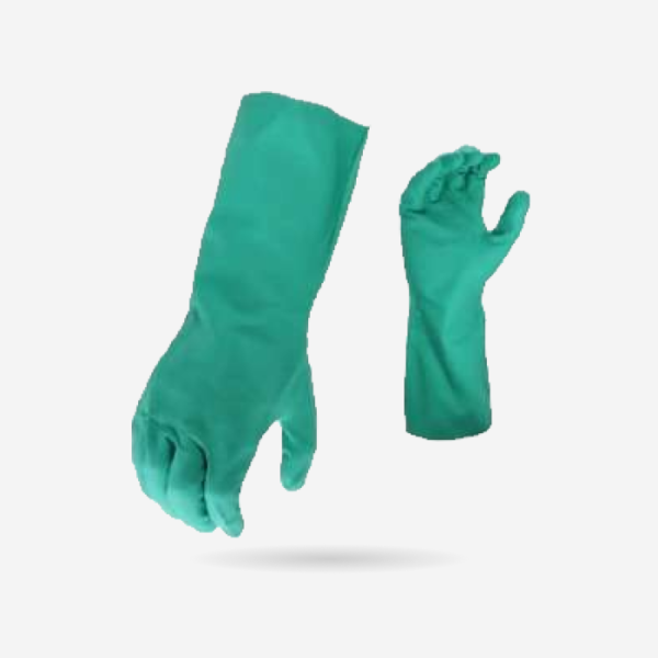 Hand Glove Green Nitrile Long Arm