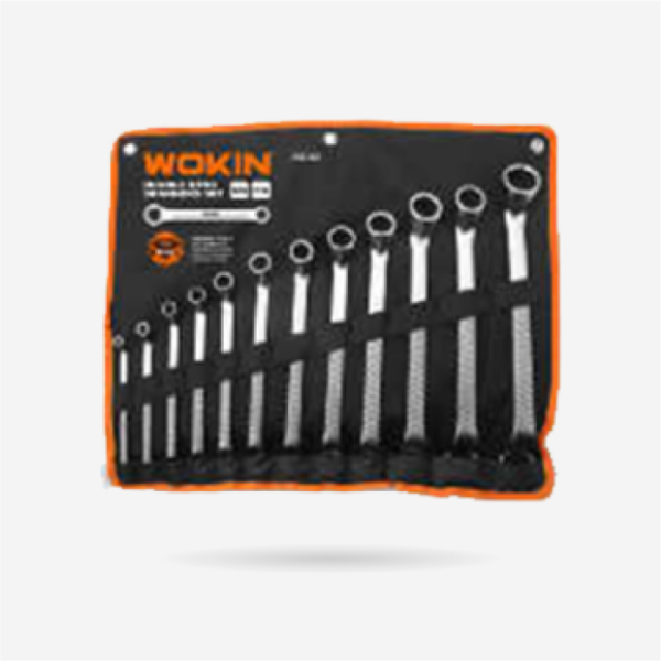 Wokin 12PCS DOUBLE RING SPANNERS SET (INDUSTRIAL), 151012