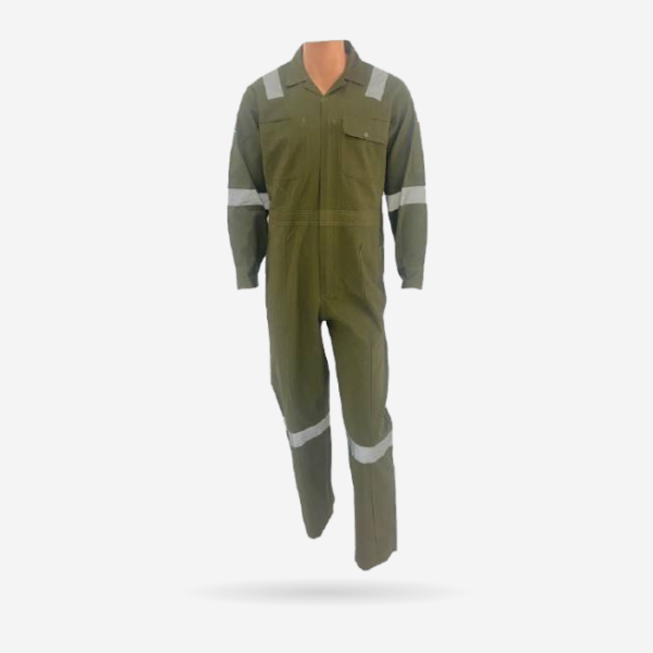 Indigo Coverall, 100% Cotton, 210gsm , Dark Green- Grey- Orange- Red