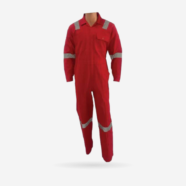 Indigo Coverall, 100% Cotton, 210gsm , Dark Green- Grey- Orange- Red - Image 2